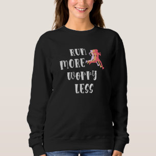 Camiseta Executar mais preocupada menos executando o motiva