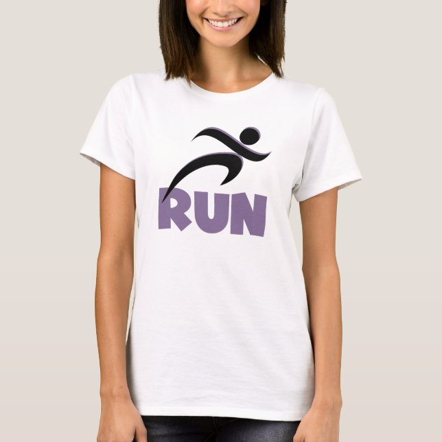Camiseta EXECUTAR Malhação em execução roxa (Frente)