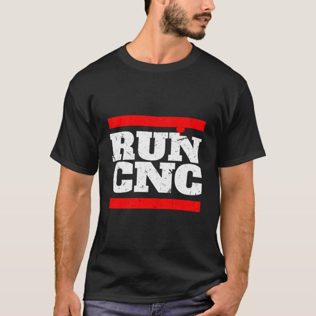 Camiseta Executar Máquina Cnc Para (Frente)
