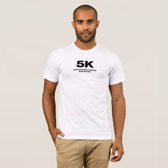 Camiseta Executar para a Esperança: Suporte a Canceres de 5 (Frente Completa)