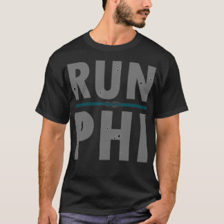 Camiseta EXECUTAR PHI Executar Design da Maratona Filadélfi