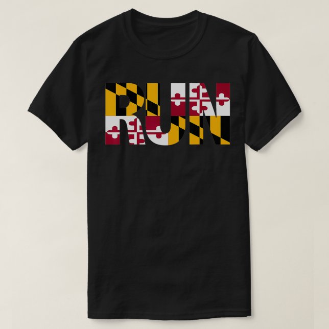 Camiseta Executar Pride Maryland Executando Gráfico de Moti (Frente do Design)