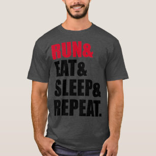 Camiseta Executar Repetição de Repouso de Comida