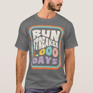 Camiseta Executar Streak Run Streaker 1.000 dias de Comma e
