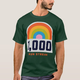 Camiseta Executar Streak Run Streaker 1.000 dias de Comma e