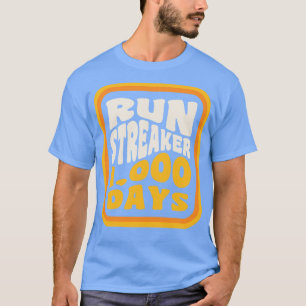 Camiseta Executar Streak Run Streaker 1.000 dias de Comma e