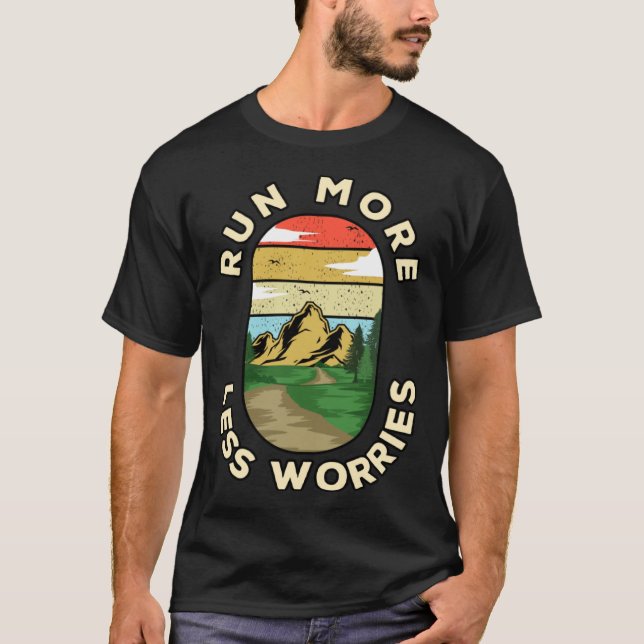 Camiseta Executar Trilha do Runner Executando Montanhas de  (Frente)