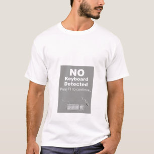 Camiseta Execute um erro de teclado de computador engraçad