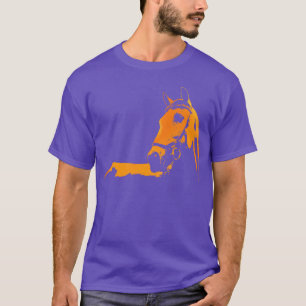 Camiseta Exemplo de Cavalo Silhueta Diluição Colorida