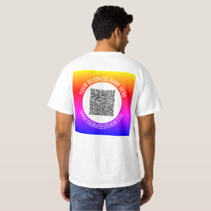 Camiseta Exemplo de Código QR da Sua Empresa Perso