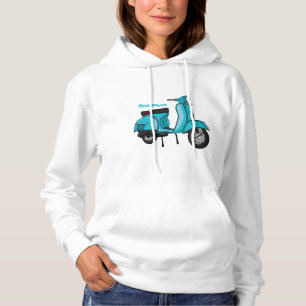 Camiseta Exemplo de desenho animado de motocicleta em forma