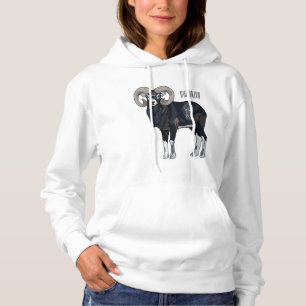 Camiseta Exemplo de desenho animado de ovelhas Mouflon