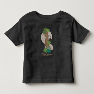 Camiseta Exemplo de tamanduá de pangolim feliz e bonito