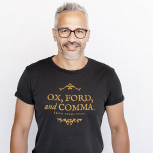 Camiseta Exemplo Funny Oxford Comma Ox Ford