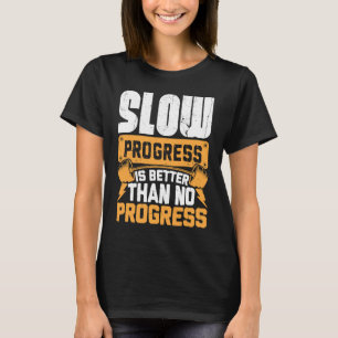 Camiseta Exer de Progresso de Gym Dedicado Motivacional do 