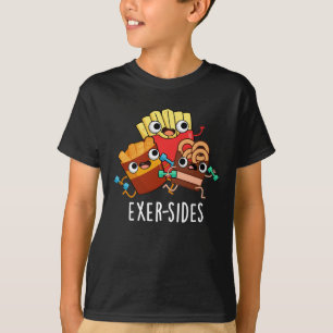 Camiseta Exer-sides Exercício Engraçado Trocadilho Fundo Es