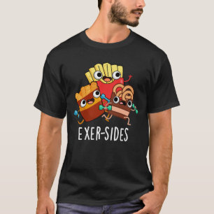 Camiseta Exer-sides Exercício Engraçado Trocadilho Fundo Es