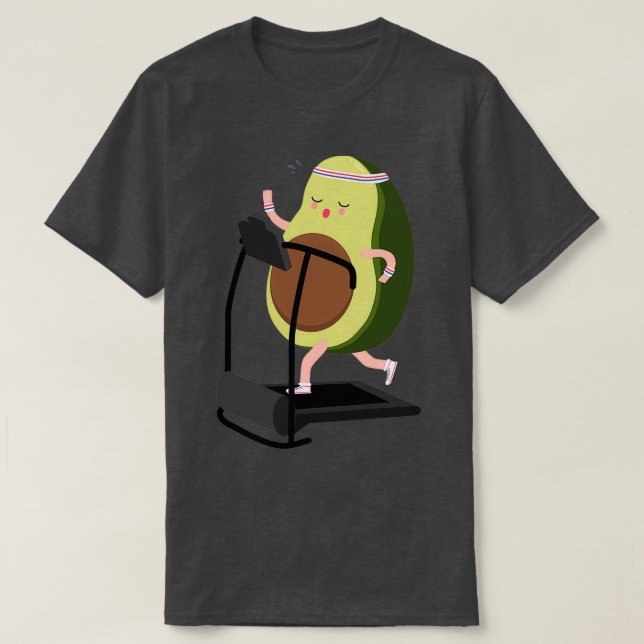 Camiseta exercício de abacate engraçado (Frente do Design)