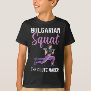 Camiseta Exercício de Agachamento Búlgaro Fitness Musculaçã