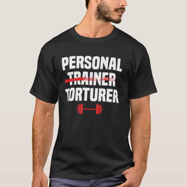Camiseta Exercício de ginástica de instrutor de Malhação de (Frente)