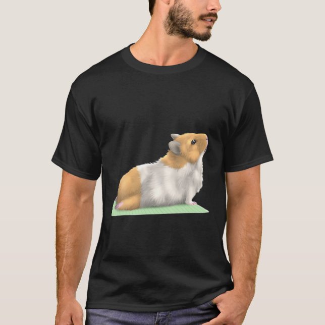 Camiseta Exercício de Meditação de Dose de Yoga de Hamster (Frente)