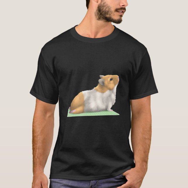 Camiseta Exercício de Meditação de Dose de Yoga de Hamster (Frente)