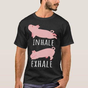 Camiseta Exercício de Meditação de Ioga de Suíno Exalado