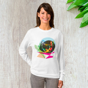 Camiseta Exercício de mulheres Capas longas