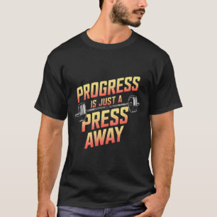 Camiseta Exercício de Supino Reto Musculação Treino de Acad