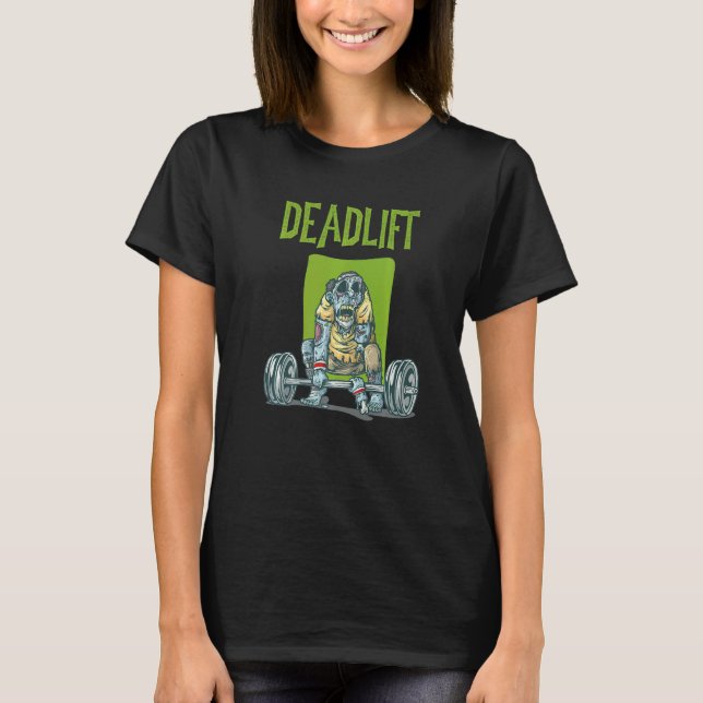Camiseta Exercício de Treinamento de Peso de Levantamento d (Frente)