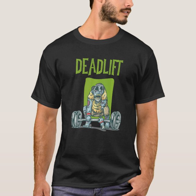Camiseta Exercício de Treinamento de Peso de Levantamento d (Frente)
