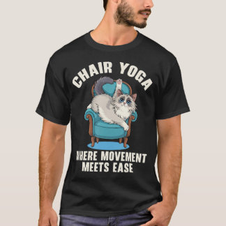 Camiseta Exercício de Yoga na Cadeira Instrutor de Yoga de 