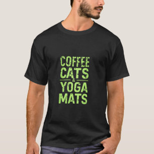 Camiseta Exercício Divertido Gatos de Café Aflitos e Tapete