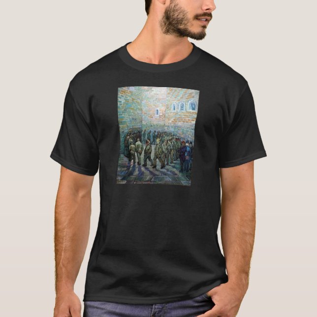 Camiseta Exercício dos prisioneiros de Vincent van Gogh (Frente)