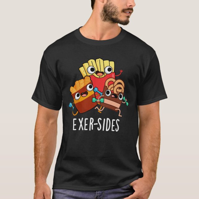 Camiseta Exercício Engraçado Exer-side Escuro BG (Frente)