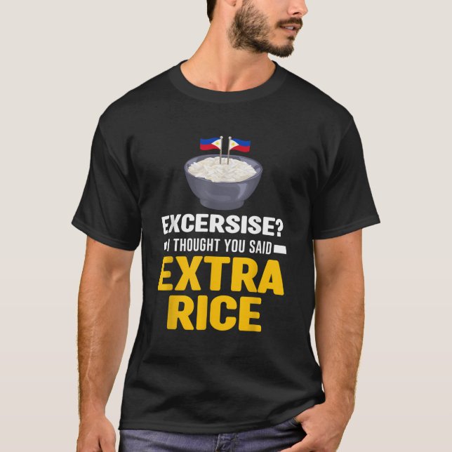 Camiseta Exercício Eu Pensei Que Você Disse Panda De Arroz  (Frente)
