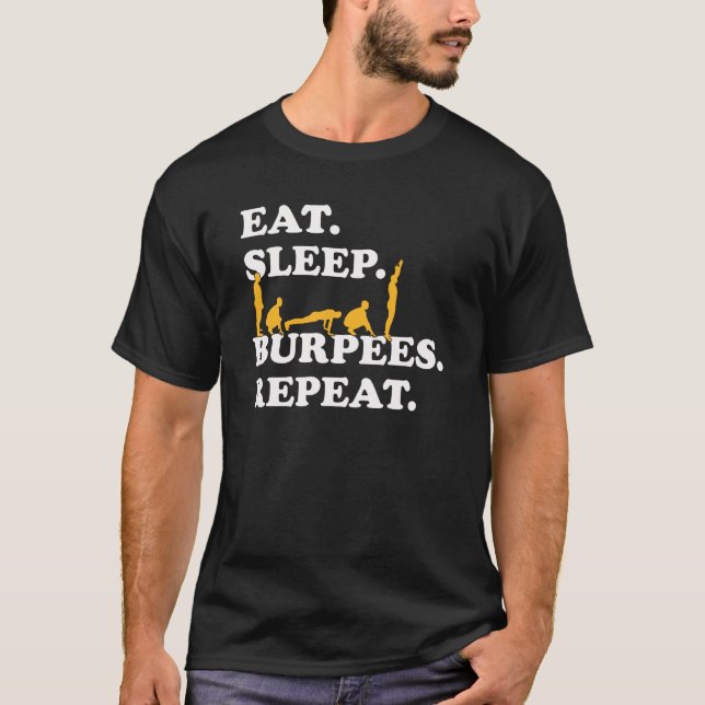 Camiseta Exercício Funny Burpees de Motivação de Malhação (Frente)