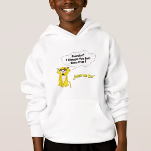 Camiseta Exercício? Pensei que tinhas dito "Extra Fries"!