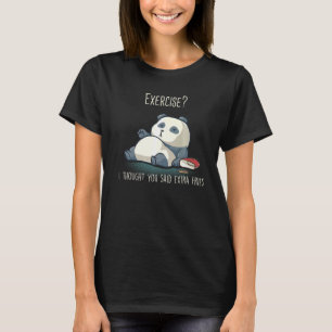 Camiseta Exercício Pensei Que Você Disse Um Urso De Panda D