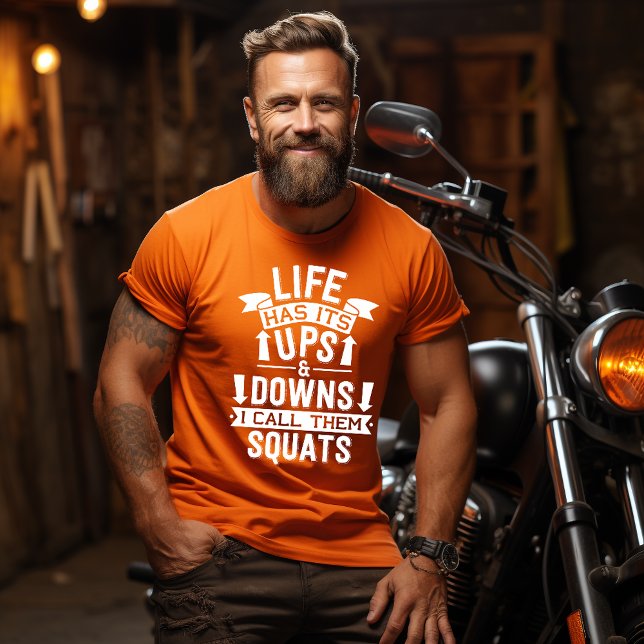 Camiseta Exercícios com altos e baixos da vida (Criador carregado)