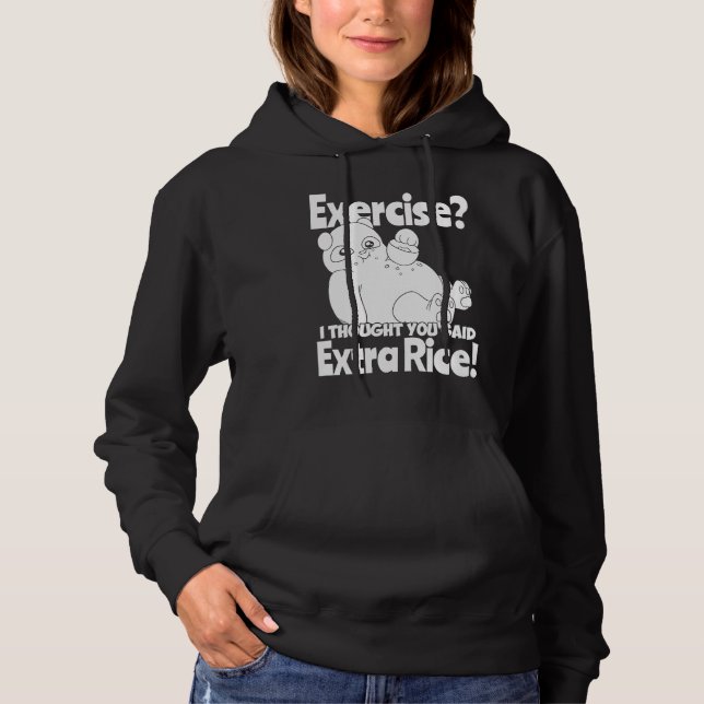Camiseta Exercise I Thought You Said Extra Rice  Panda Rice (Frente)