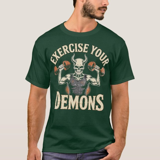 Camiseta Exercite seus demônios-foto (Frente)