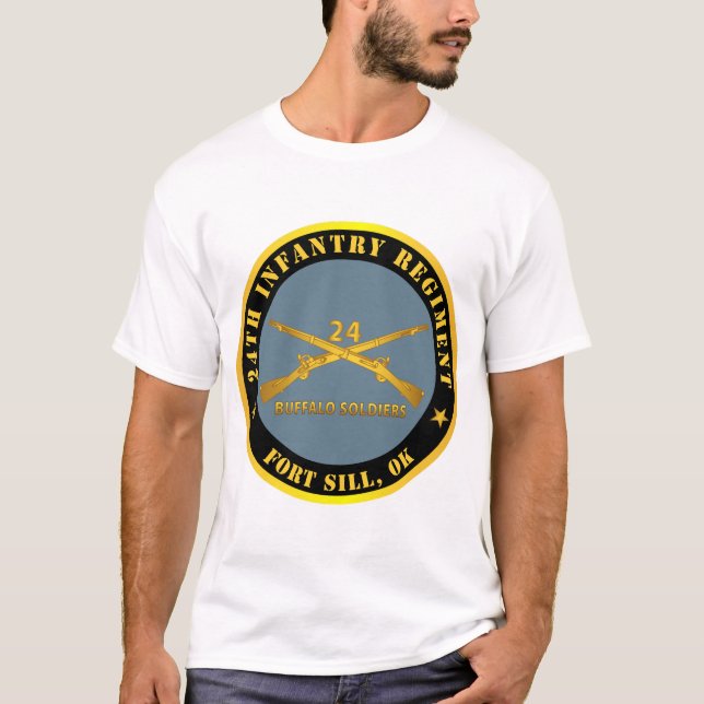 Camiseta Exército - 24º Regimento de Infantaria - Fort Sill (Frente)