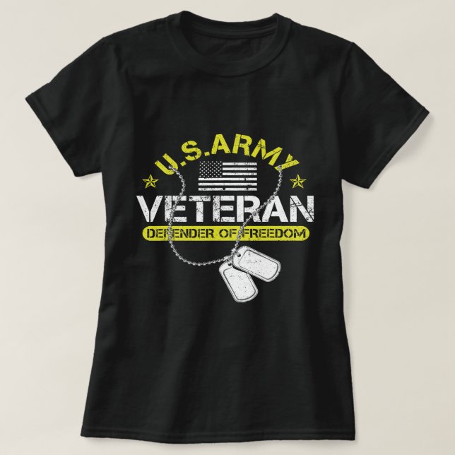 Camiseta Exército Americano Orgulhoso Dons de veteranos do  (Frente do Design)