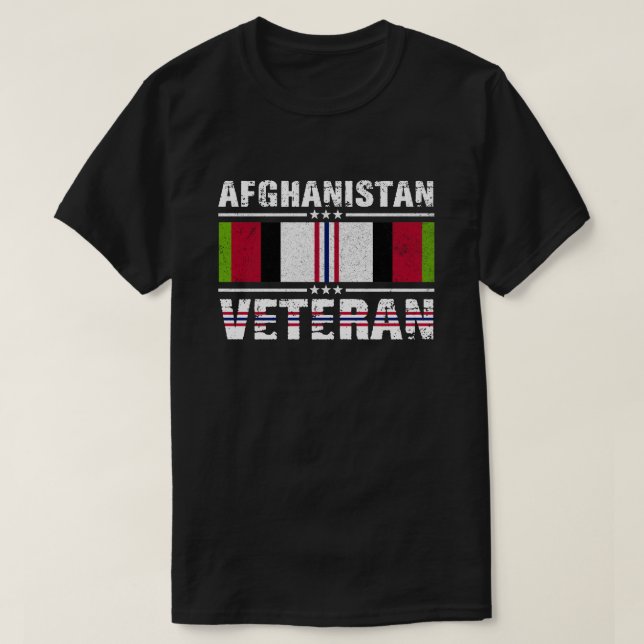 Camiseta Exército Americano Veterano da Guerra do Afeganist (Frente do Design)