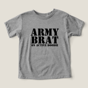 Camiseta Exército Brat no Ativo Doodie Baby Humor