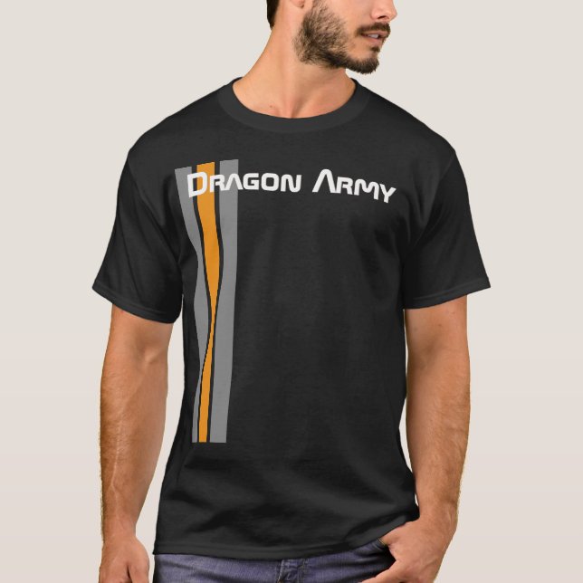 Camiseta Exército do dragão do jogo de Ender (preto) (Frente)