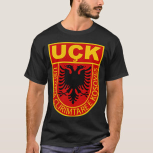 Camiseta exército do kosovo albanês patriota do reino unido
