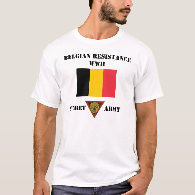 Camiseta Exército do segredo da resistência de Bélgica (Frente)