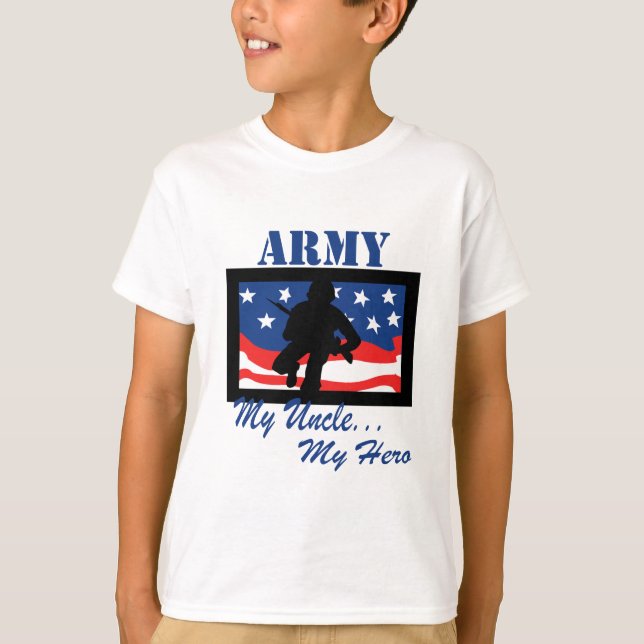 Camiseta Exército meu tio Meu Herói (Frente)